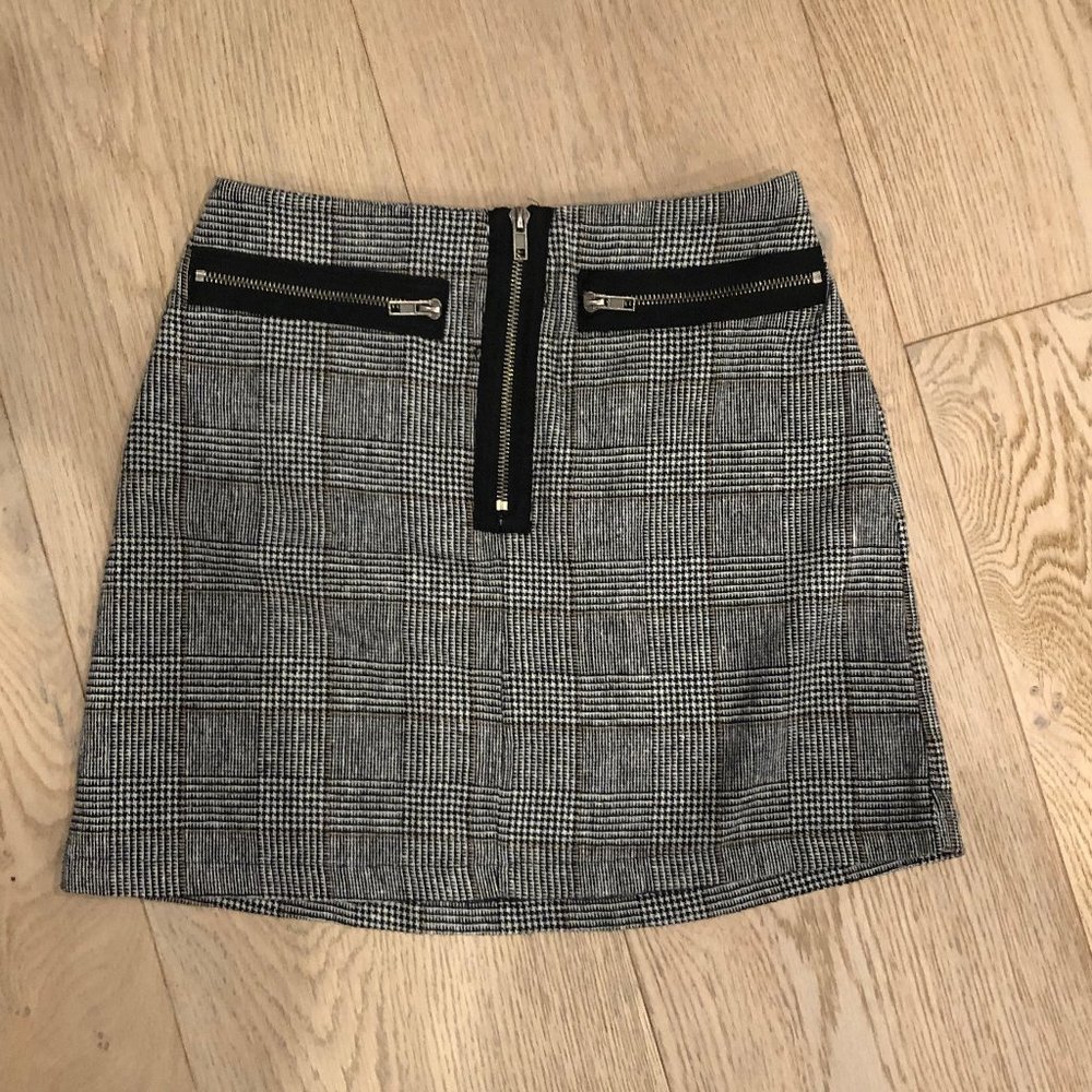 LF Plaid Zipper Mini Skirt